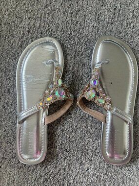 Azalea Wang Sandals with Rhinestones Women's Size 10